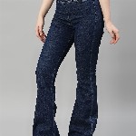 TARAMA Women Blue Bootcut Stretchable Jeans