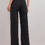 Kotty Women Black Jean Straight Fit High-Rise Stretchable Jeans