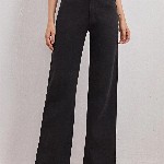Kotty Women Black Jean Straight Fit High-Rise Stretchable Jeans