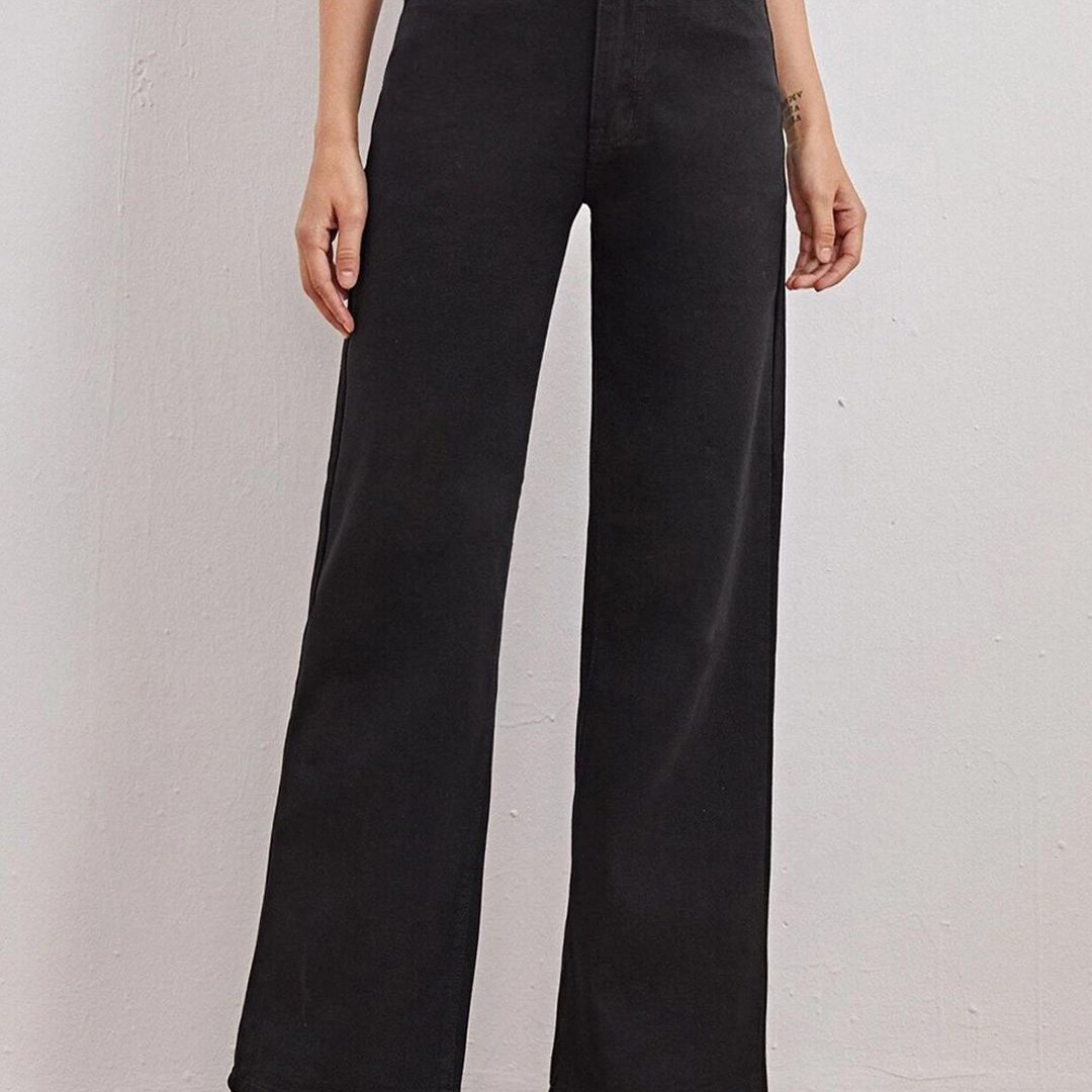 Kotty Women Black Jean Straight Fit High-Rise Stretchable Jeans