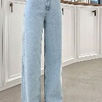 NUCOUTHS Women Comfort Wide Leg Stretchable Jeans