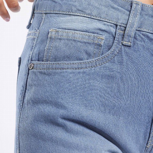 glitchez Women Wide Leg Light Fade Jeans