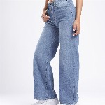 glitchez Women Wide Leg Light Fade Jeans