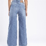 glitchez Women Wide Leg Light Fade Jeans