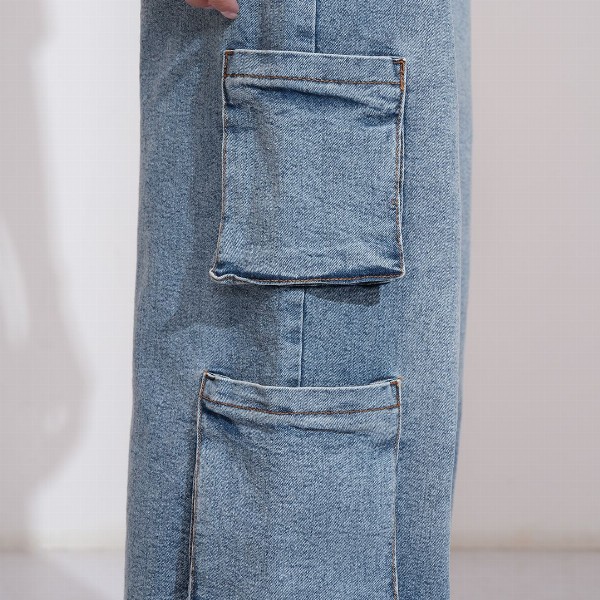 Street By Tokyo Talkies Women Wide Leg Light Fade Stretchable Jeans