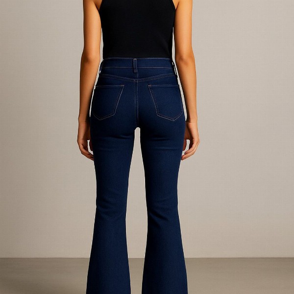 KASHIAN Women Flared High-Rise Stretchable Jeans