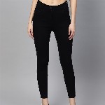 SASSAFRAS Women Black Slim Fit Mid-Rise Clean Look Stretchable Cropped Jeans