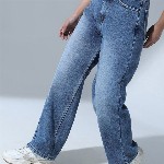 Hubberholme Women 90's baggy High-Rise Light Fade Jeans