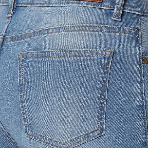 Flying Machine Women Relaxed Fit High-Rise Light Fade Stretchable Cropped Straight Fit Jeans