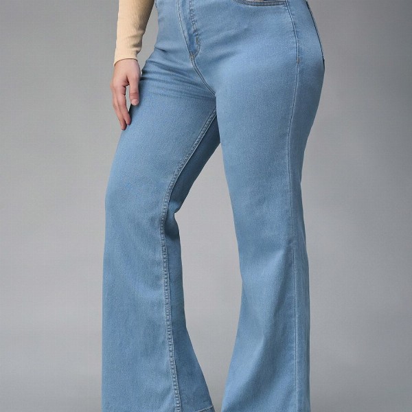 Miss Chase A+ Women Bootcut High-Rise Stretchable Jeans