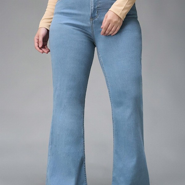 Miss Chase A+ Women Bootcut High-Rise Stretchable Jeans