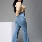 Miss Chase A+ Women Bootcut High-Rise Stretchable Jeans