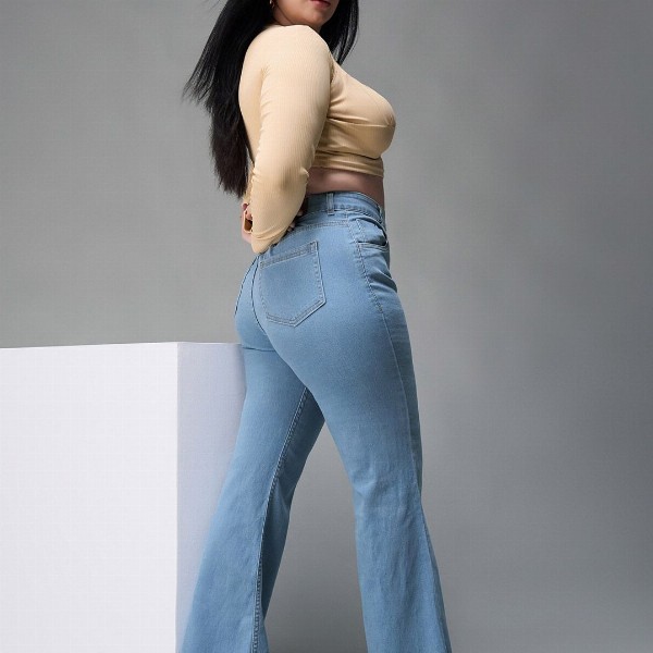 Miss Chase A+ Women Bootcut High-Rise Stretchable Jeans