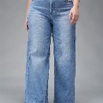 Miss Chase A+ Women Wide Leg High-Rise Stretchable Jeans