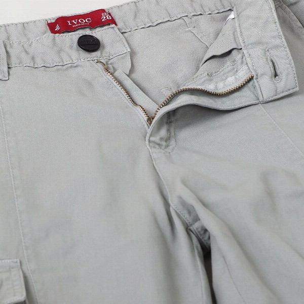 IVOC Women Grey Mid-Rise Cotton Cargos Trousers