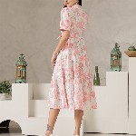 Stylum Floral Print Fit & Flare Midi Dress