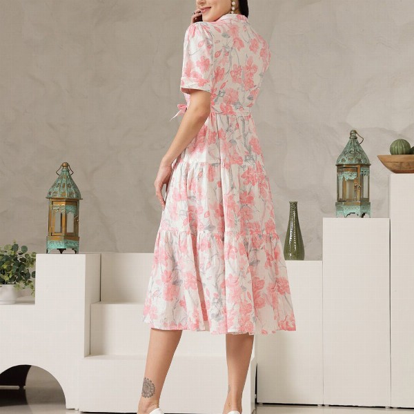 Stylum Floral Print Fit & Flare Midi Dress