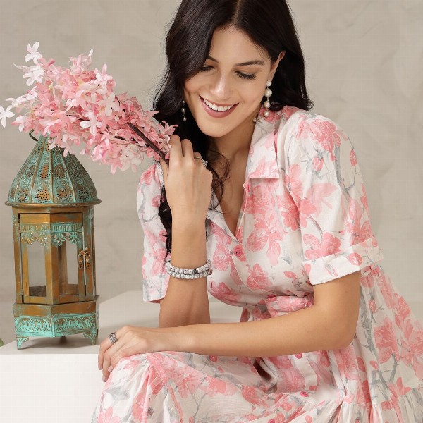 Stylum Floral Print Fit & Flare Midi Dress