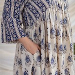 THE INDIAN ETHNIC CO Women Floral Print A-Line Midi Dress