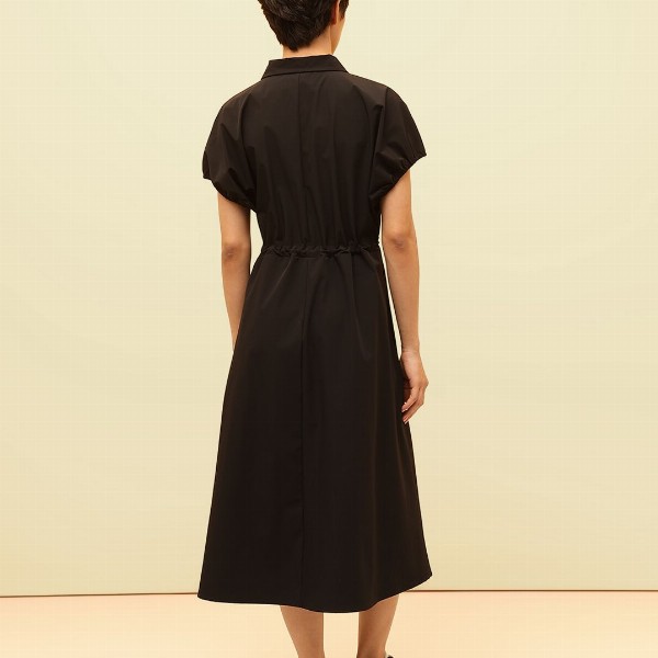 ONLY Puff Sleeve Shirt Midi Dress