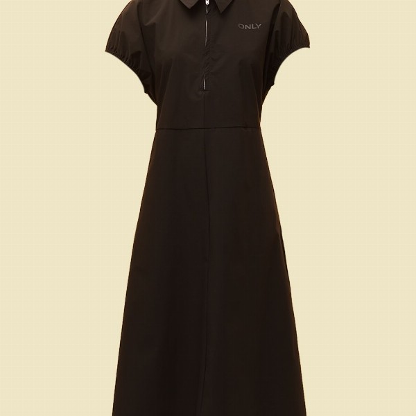 ONLY Puff Sleeve Shirt Midi Dress