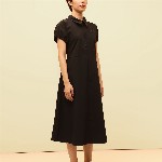 ONLY Puff Sleeve Shirt Midi Dress