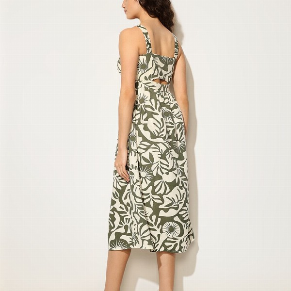 ONLY Floral Print Fit & Flare Midi Dress