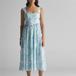 GABLOR Floral Print Fit & Flare Midi Dress