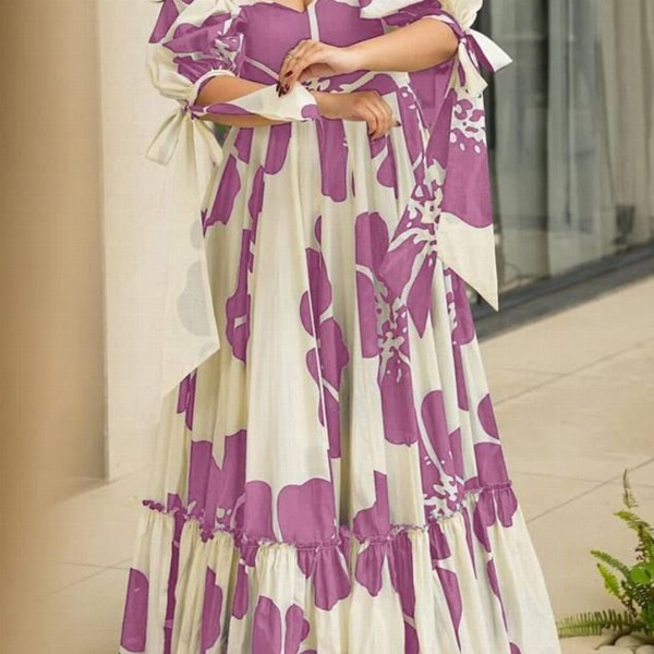 CORSICA Print A-Line Maxi Dress