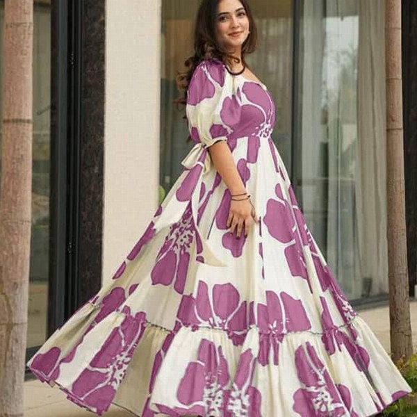 CORSICA Print A-Line Maxi Dress