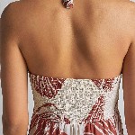 GABLOR Print Halter Neck Satin Maxi Midi Dress