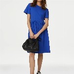 Marks & Spencer Round Neck Fit & Flare Dress