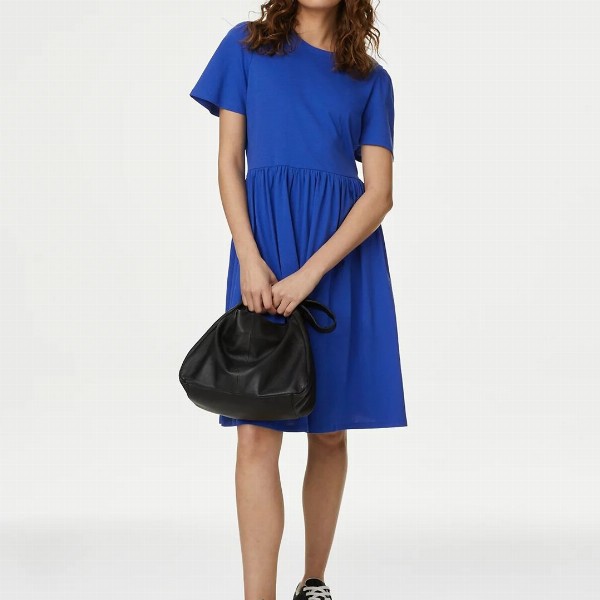 Marks & Spencer Round Neck Fit & Flare Dress