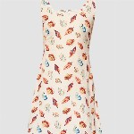 ONLY Print Linen Fit & Flare Mini Dress