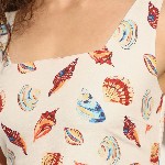 ONLY Print Linen Fit & Flare Mini Dress