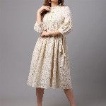 Tulsattva Off White Midi Dress