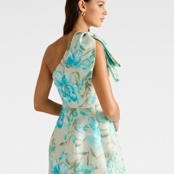 Forever New Women Floral Print One Shoulder A-Line Mini Dress