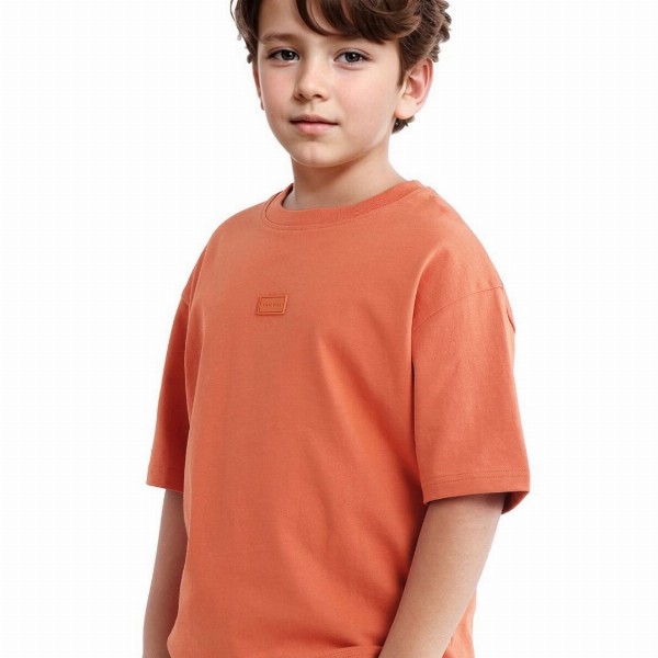 RARE ONES Boys Printed Raw Edge Boxy T-shirt