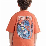 RARE ONES Boys Printed Raw Edge Boxy T-shirt