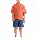 RARE ONES Boys Printed Raw Edge Boxy T-shirt