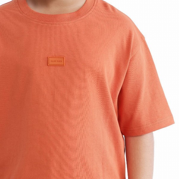 RARE ONES Boys Printed Raw Edge Boxy T-shirt