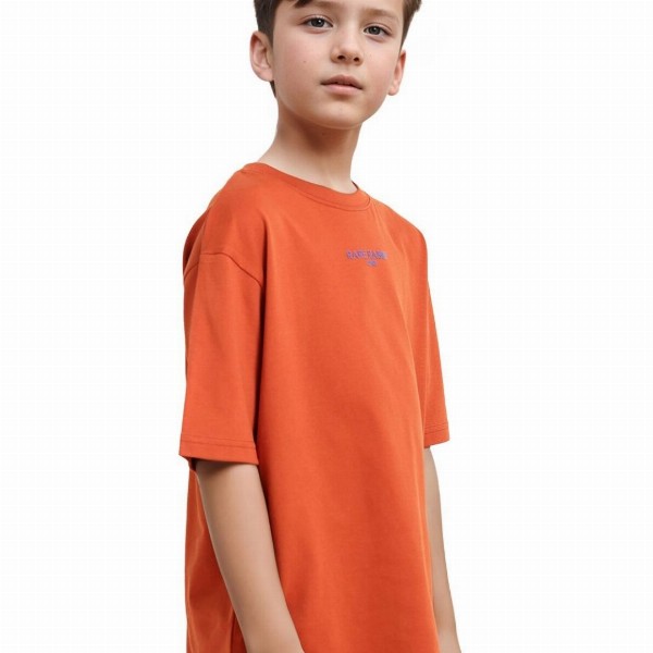 Rare Ones Boys Oversized Graphic Back Print Wirth Applique T-Shirt