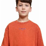 Rare Ones Boys Oversized Graphic Back Print Wirth Applique T-Shirt
