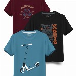 HELLCAT Boys Typography 3 Printed T-shirt