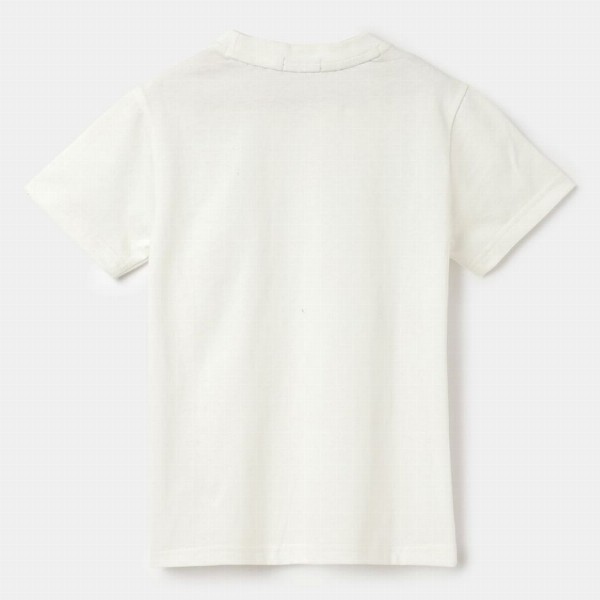 United Colors of Benetton Boys Printed Pure Cotton Applique T-shirt