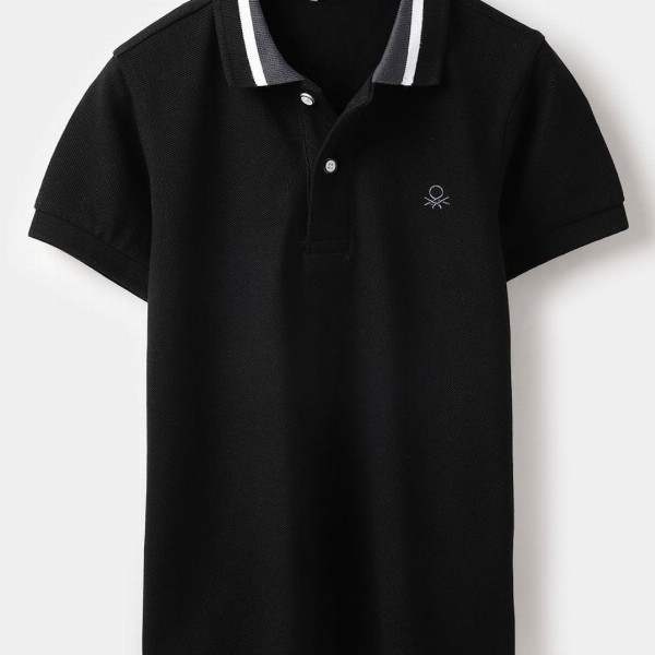 United Colors of Benetton Boys Polo Collar Pure Cotton T-shirt