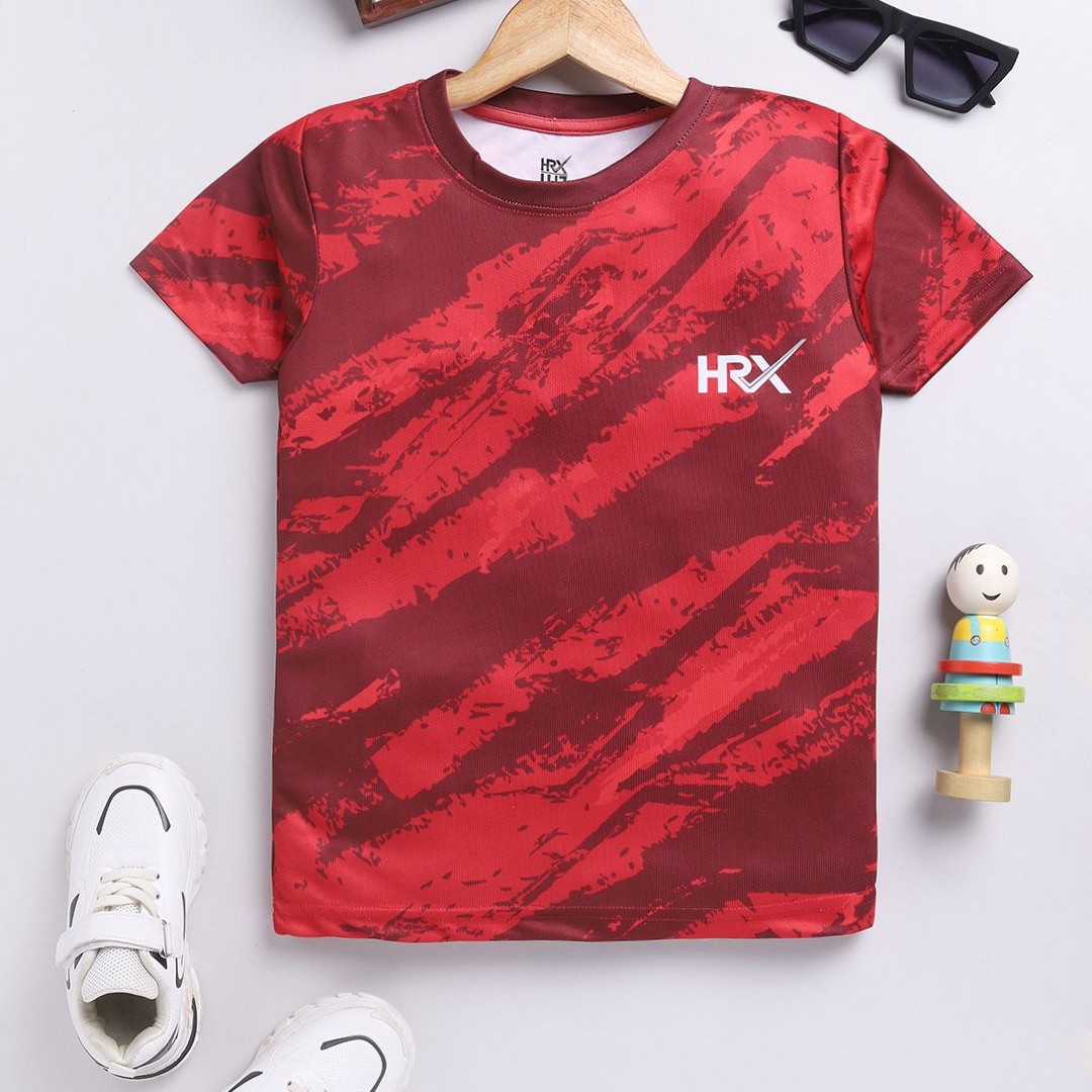HRX by Hrithik Roshan Boys Printed Moisture Wicking T-shirt