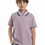 Rare Ones Boys Solid Zipper Polo