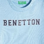 United Colors of Benetton Boys Pure Cotton Brand Logo Printed T-shirt