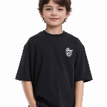 RARE ONES Boys Graphic Printed Round Neck Cotton Oversized T-shirt